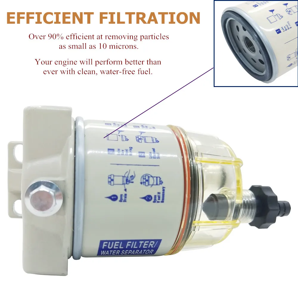 Filtro de Combustível Separador de Água Serve para Motor 4-19 Peças Automotivas Completas Diesel Incluir Quatro Conexões - R12t 120at Npt Zg1 4 Filtros de combustível