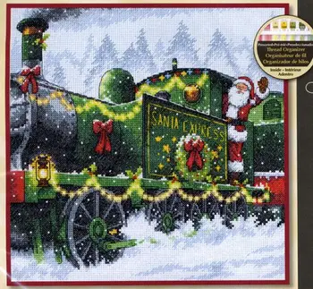 

ZZ Cross stitch kits Lovely Counted Cross Stitch Kit Santa Express Christmas Train Car Gift dim 70-08918 08918