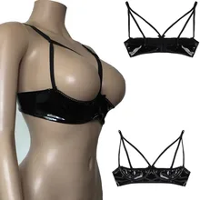 Fetish Lingerie Cupless-Bra Bralette-Crop-Top Body-Harness Breast-Tank Open Sexy Caged