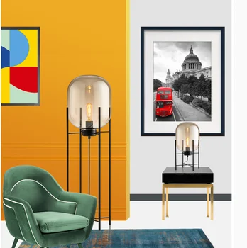 

Floor Lamp Personality Creative Designer Model Room Table Lamp Nordic Glass Living Room Bedroom Study Hotel Decoration Modern AC