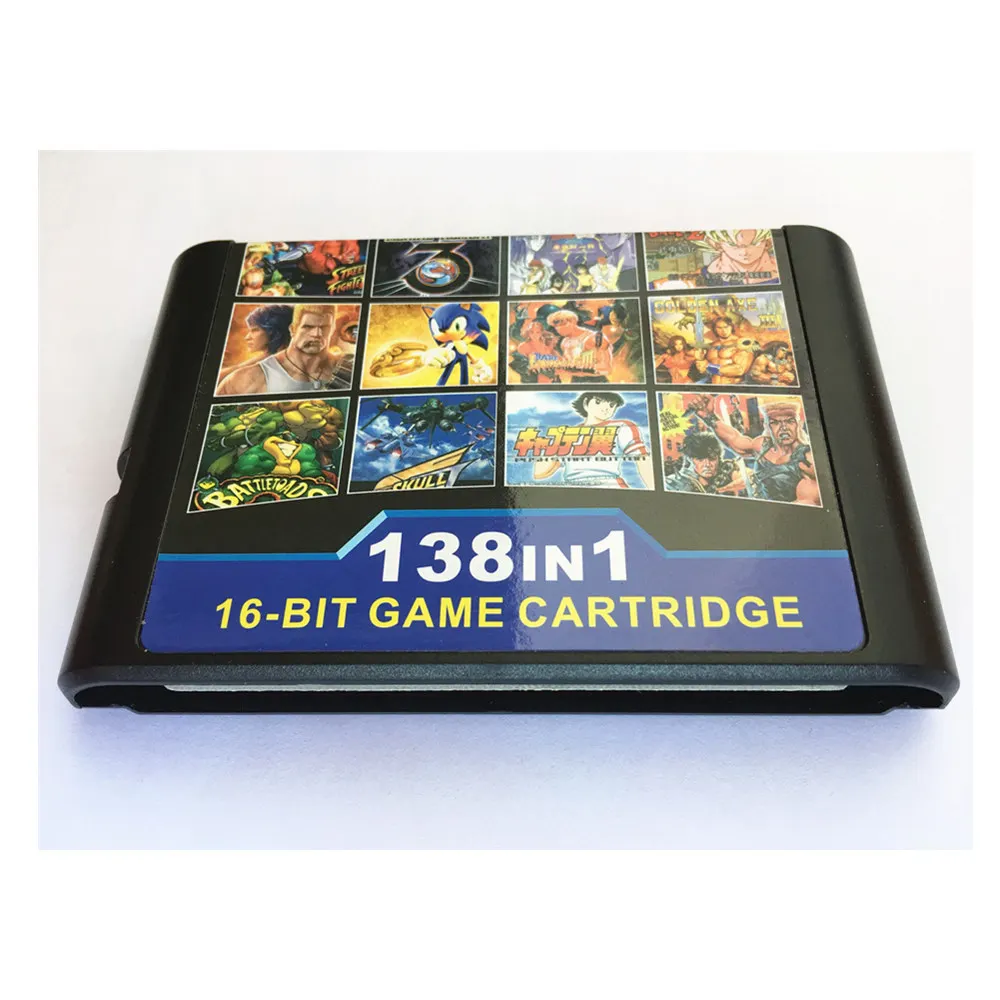 138 в 1 игровой Картридж с Боец(16 функций) улицы Rage1/2/3 золотой Axe1/3 для SEGA бытие MegaDrive для PAL и NTSC