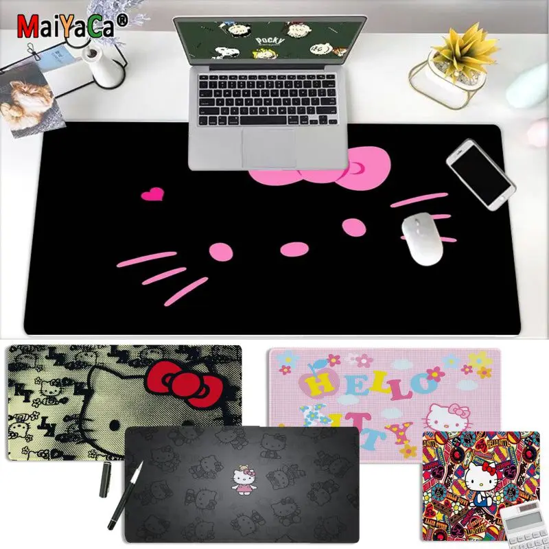 MaiYaCa в запасе розовый Hello Kitty кошка красивый коврик для мышки стиле аниме