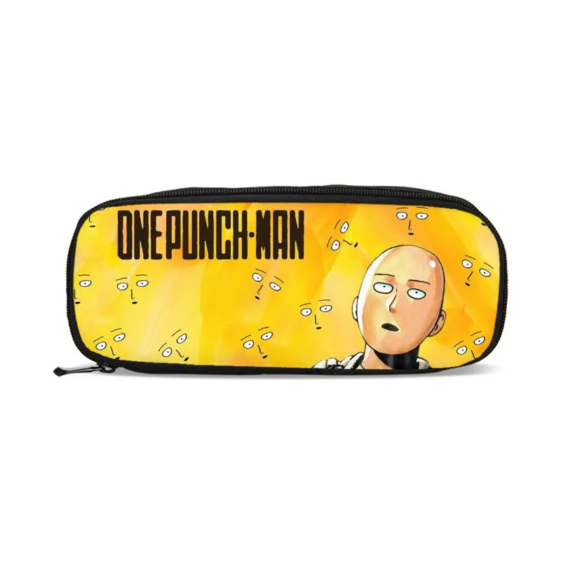 

Boys Wallets For Stationer Purse ONE PUNCH MAN Pencil Case Kawaii Nylon Pen Bag Box Pouch For Kids Gift Office School Supplies