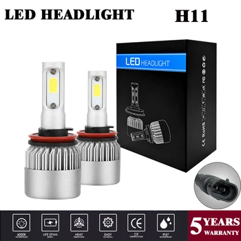 

YuBao 1Pair H11 Car LED Headlight Bulbs Conversion Kit S2 H8 H9 H11 COB 36W 8000LM White Light Lamps Bulbs Lighting Headlamp