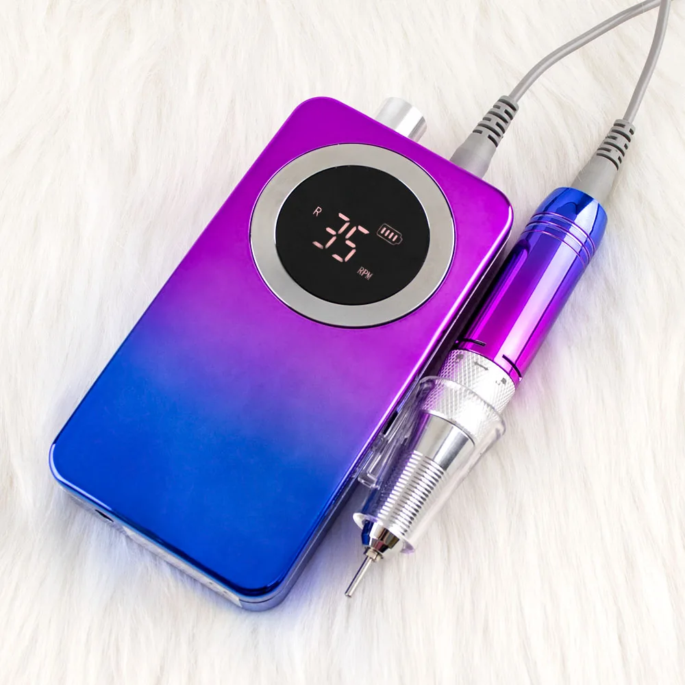 35000rpm Cordless Portable Electric Nail Drill Machine Rechargeable e file Manicure Pedicure 808G2 2