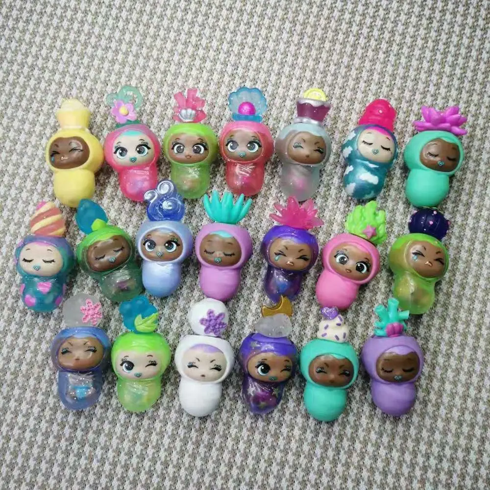Muñecas sorpresa de Blume para niñas, juguete divertido artesanal, maceta, Mini llanto mágico, Cara de sonrisa, huevo torcido, 5,5 cm