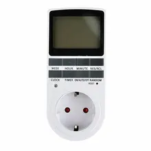 

EU Plug Digital Timer Socket 230V50HZ Electronic Timer Switch Kitchen Timer Outlet Programmable Timing Socket Home Timing Device