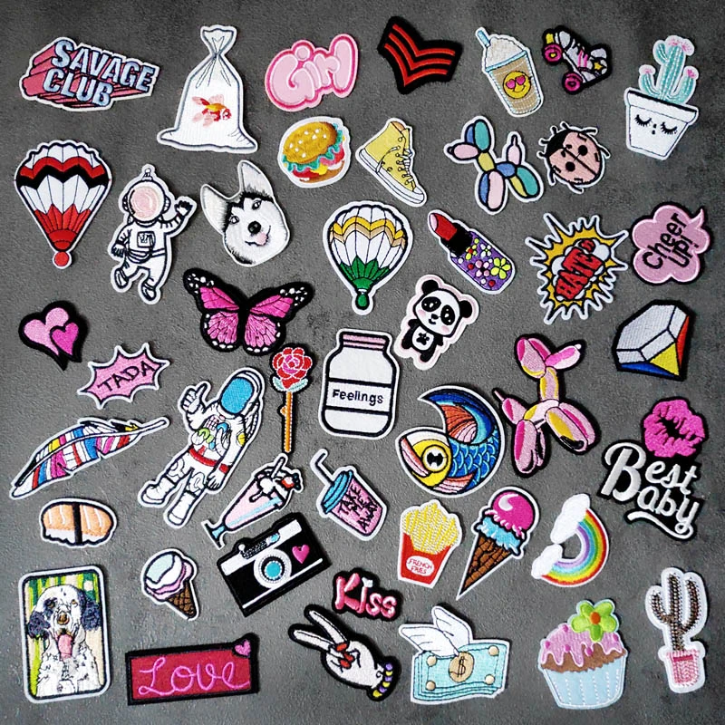 Sushi Dog Iron On Patches Embroidery Badge Applique Clothes Ironing Clothing Sewing Supplies Decorative Badges Sew On patch Hand