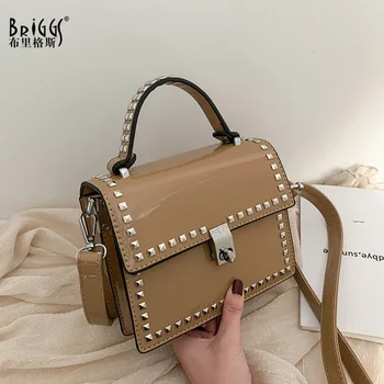 

Fashion Rivet Design PU Leather Crossbody Bags For Women 2020 Fashion Shoulder Handbags Female Travel Totes