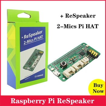 

+Respeaker 2-Mics Pi HAT Intelligent Voice Microphone Extension Board for Raspberry Pi 4 3 Model B 4B 3B Zero W