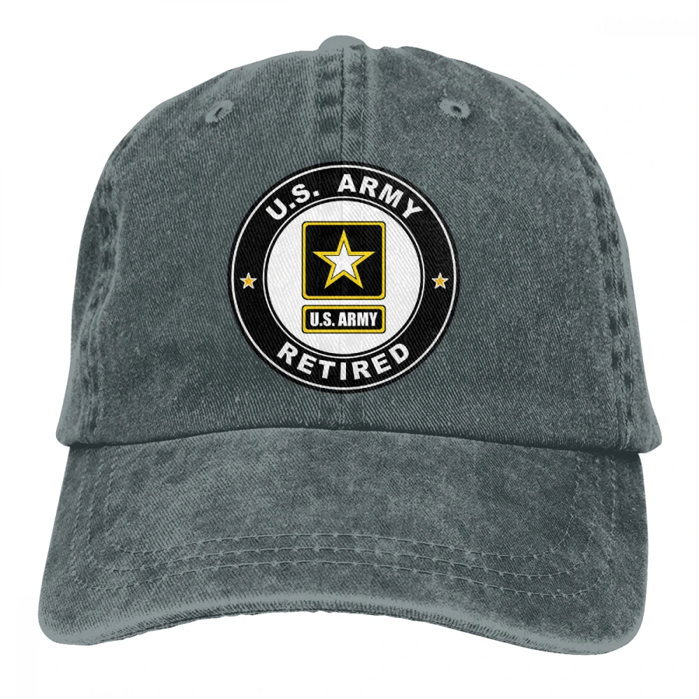 Американский армейский Casquette черный унисекс Мужские Женские джинсовые бейсболка с ремешком кепки Регулируемый Гольф папа шляпа