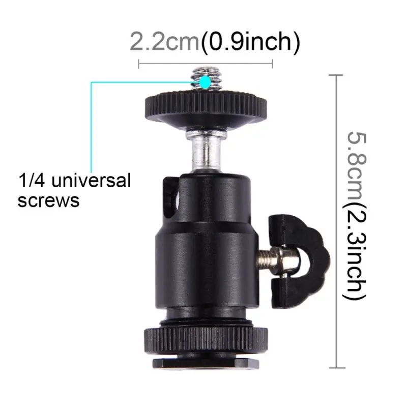 360 Degree Mini Tripod Ball Head Mount Hot Shoe Screw With Lock Swivel Konsait Brand | Электроника