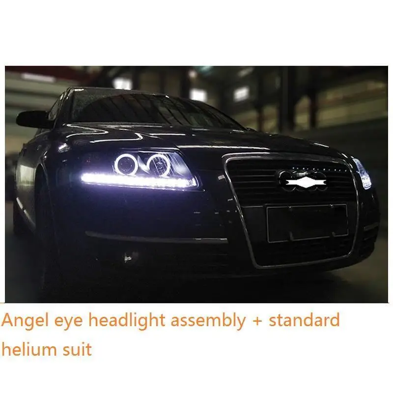 MODEL Q Внешний Luces Para Automovil Стайлинг Drl светодиодные Автомобильные дневные ходовые фары Задние Автомобильные фары в сборе 09 10 11 для Audi A6L - Цвет: MODEL Q