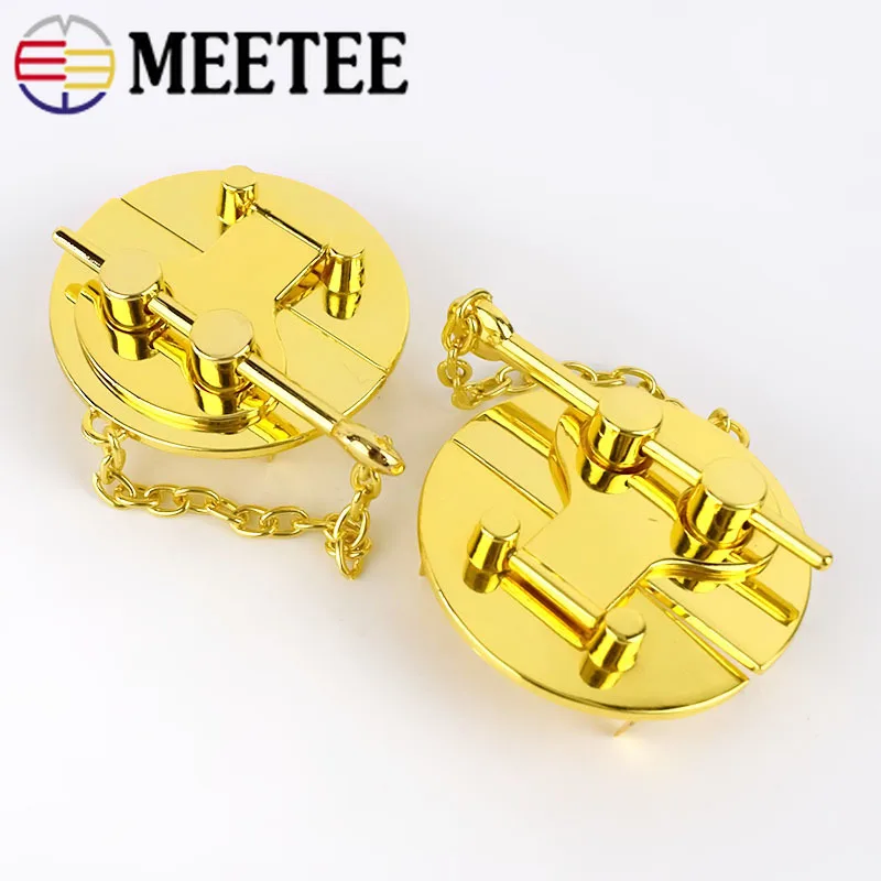 Meetee 1 шт./2 шт. 58 мм круглый металлический иглы штепсельные замочные сумка с