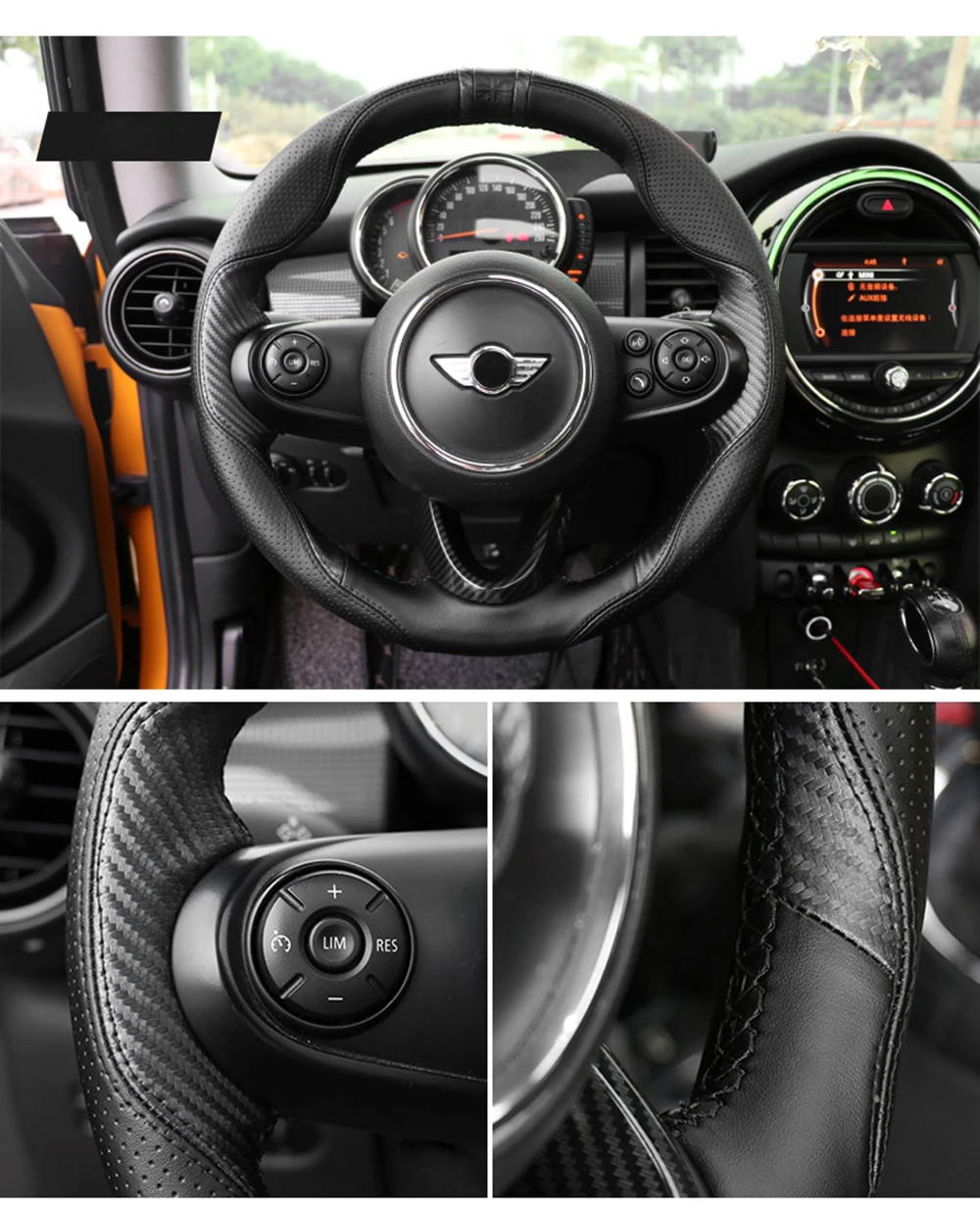 Автомобильный чехол на руль из искусственной кожи для Mini Cooper JCW S F54 F55 F56 F60, аксессуары для автомобиля