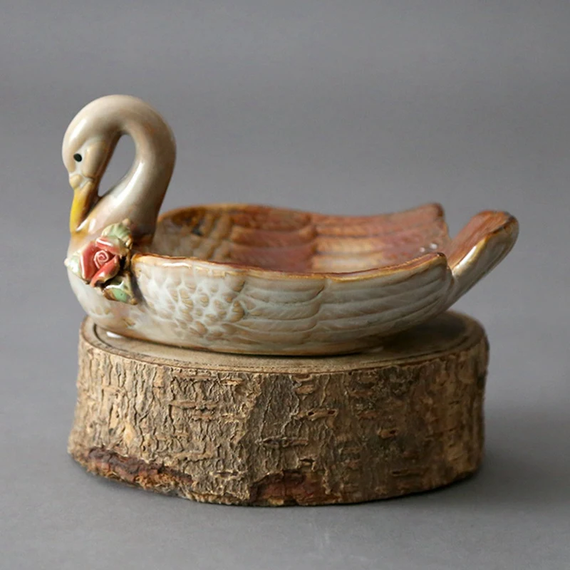 

Bathroom Decoration Ceramic Soap Dish European Ceramic Swan Home Decoration Bathroom Bathroom Soap Tray Soap Box