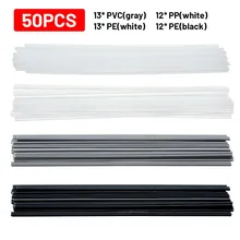 Baguettes de soudage en plastique PP/PVC/PE, 50 pièces, accessoires d'équipement de soudage en plastique