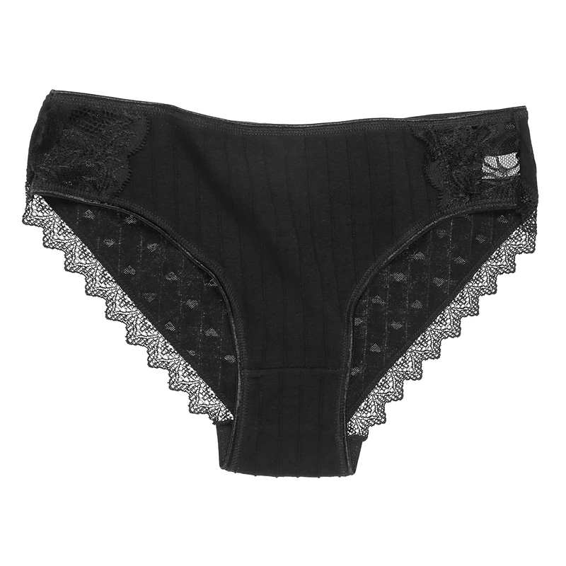New Arrival Black Кружевные хлопковые трусики, женские сексуальные трусы, удобные хлопковые трусики, дамское нижнее белье с низкой посадкой, мягкое нижнее белье, M-XL, трусы для девочек, новинка - Цвет: New Arrival Black
