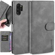 Матовый кожаный чехол книжка для Samsung Galaxy Note 10 Plus|Бамперы|