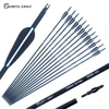 Archery 28/30/31 Inch Spine - 500 Carbon Arrows With Steel Point for Compound Recurve Bow Hunting Shooting 1
