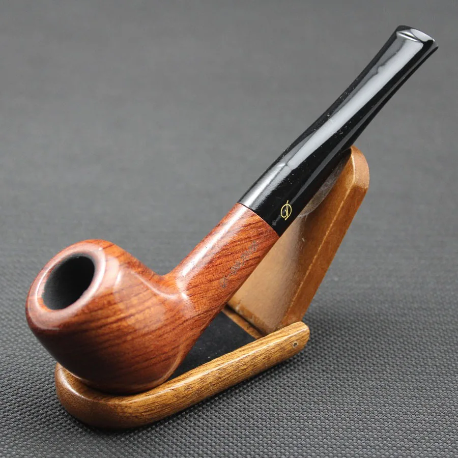 Handmade Rosewood Tobacco Smoking Pipe Red Wood Wooden Straight Smoke Pipe + Pouch + Stand/Holder 10pcs 9mm Filters DB083 tobacco pipe tobacco smoking accessories herb smoking pipe smoking pipe tobacco grinder