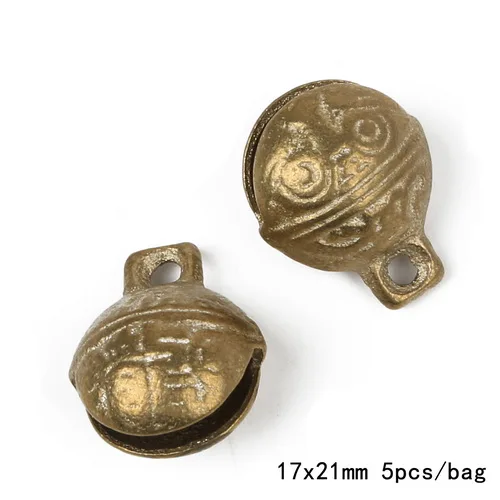 17x21mm 5Pcs Латунь Материал Китайский Удачи Колокольчики для изготовления браслета Ассорти браслет& браслет делая& Подвеска для домашних животных 1/2/3/5/7/8/15 шт./лот - Цвет: 17x21mm 5Pcs