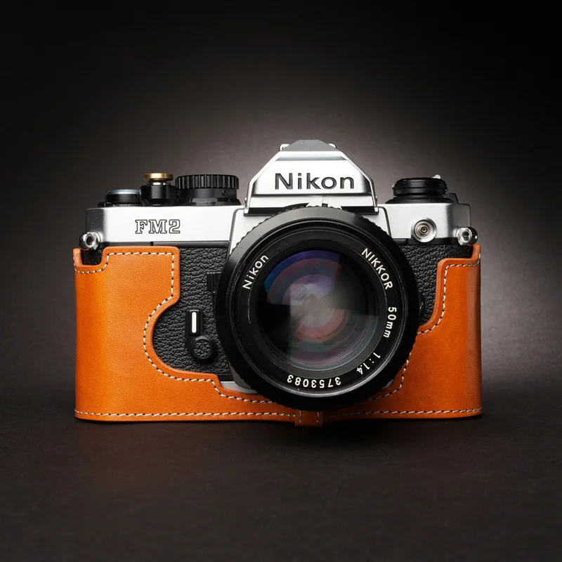 Design for Nikon FM2 FM FM2N FE FE2 camera Handmade Genuine Leather Camera Half case Cover Bag | Электроника