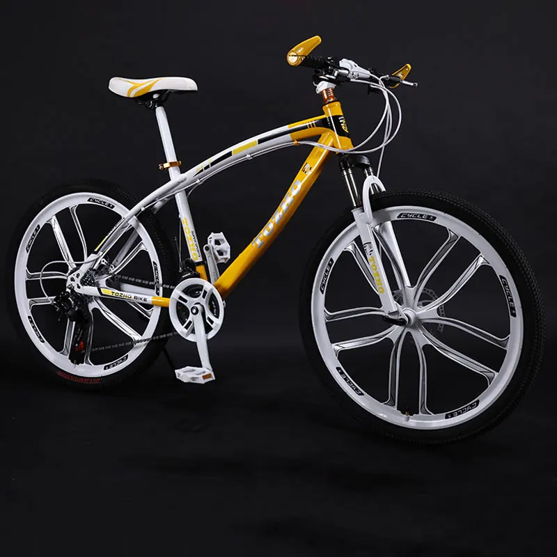 Flash Deal Bicycle Mountain Bike 26 Inch 24 Speed 10 Knife Wheel Double Disc Brakes Shock Road Men and Women Cool 2