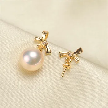 

Earrings Accessories Findings For Women DIY Jewelry Making Handmade Pearl Ear Hook Bail Party 925 Silver Unique