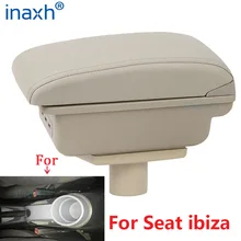 Accoudoir pour Seat ibiza 6j Ibiza 6L, boîte de rangement de contenu de magasin central avec porte gobelet, produits cendrier avec USB