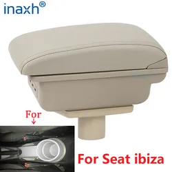 Reposabrazos para Seat ibiza 6j Ibiza 6L, almacenamiento de contenido de tienda central con portavasos, Cenicero, productos con USB