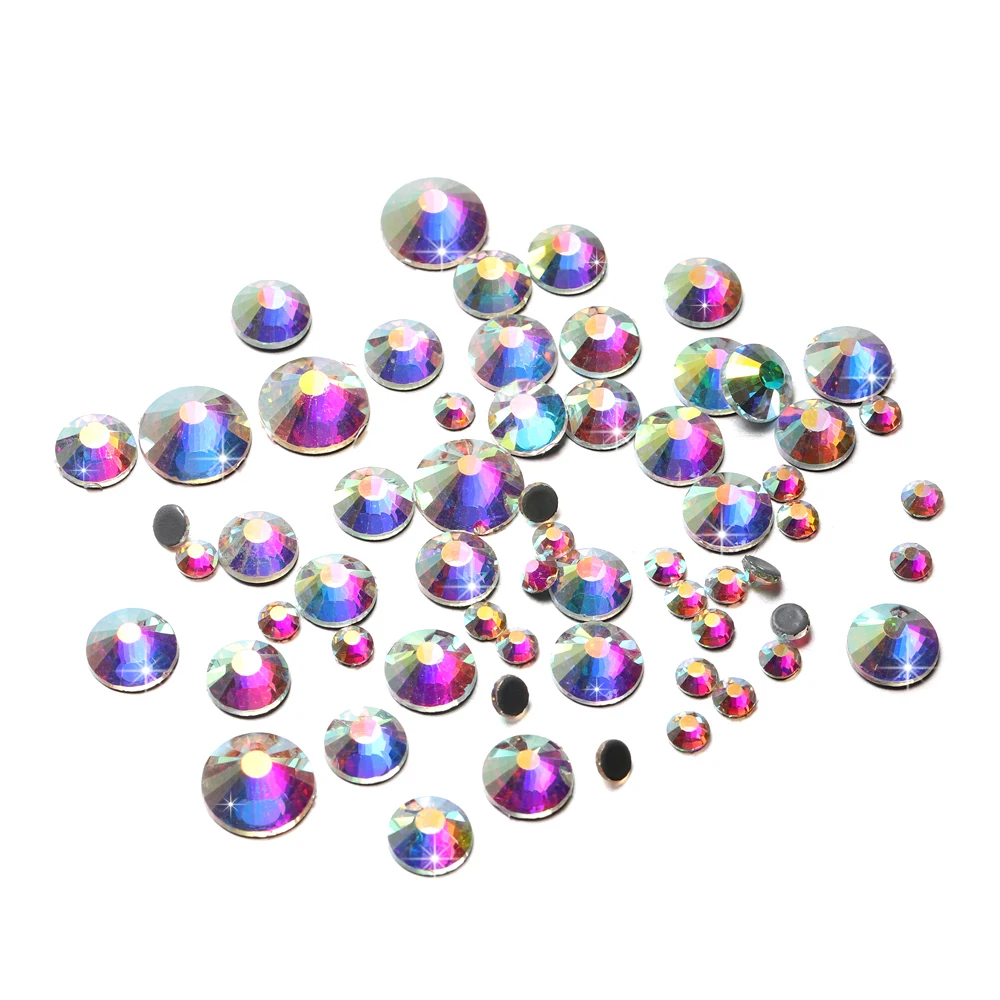 

SS3-SS50 Glisten Transparent Rhinestones AB Flatback Hot fix Rhinestone DIY Jewelry Making Nail Art Sewing & Fabric Decoretion