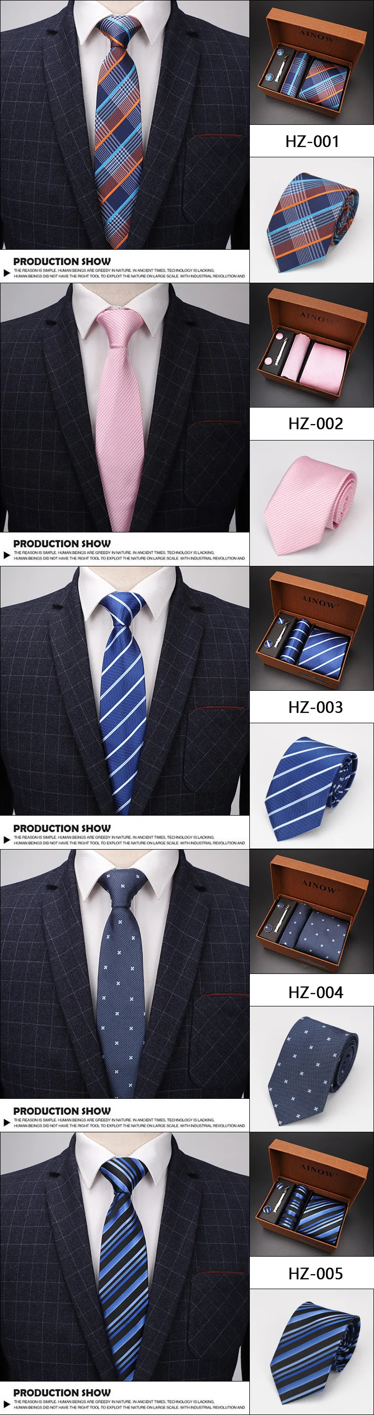 Набор галстуков 4 шт. мужской цветочный галстук для шеи клетчатый галстук подарок свадебный красный полосатый 8 см темно-синий жаккардовый тканый черный однотонный Камуфляжный ящик
