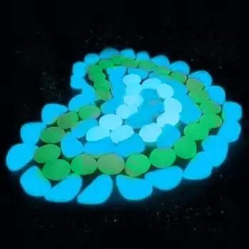 

100pcs/lot luminous stone Pebbles Rocks Garden Ornaments Stone Night Lighting Conch GardenFor Walkways Fish Tank Decorations