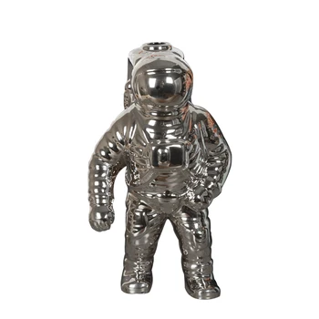 

Durable Home Decor Space Man Non Toxic Ceramic Vase Astronaut Sculpture Ornament Desktop Table Smooth Craft Figurines Anti Slip