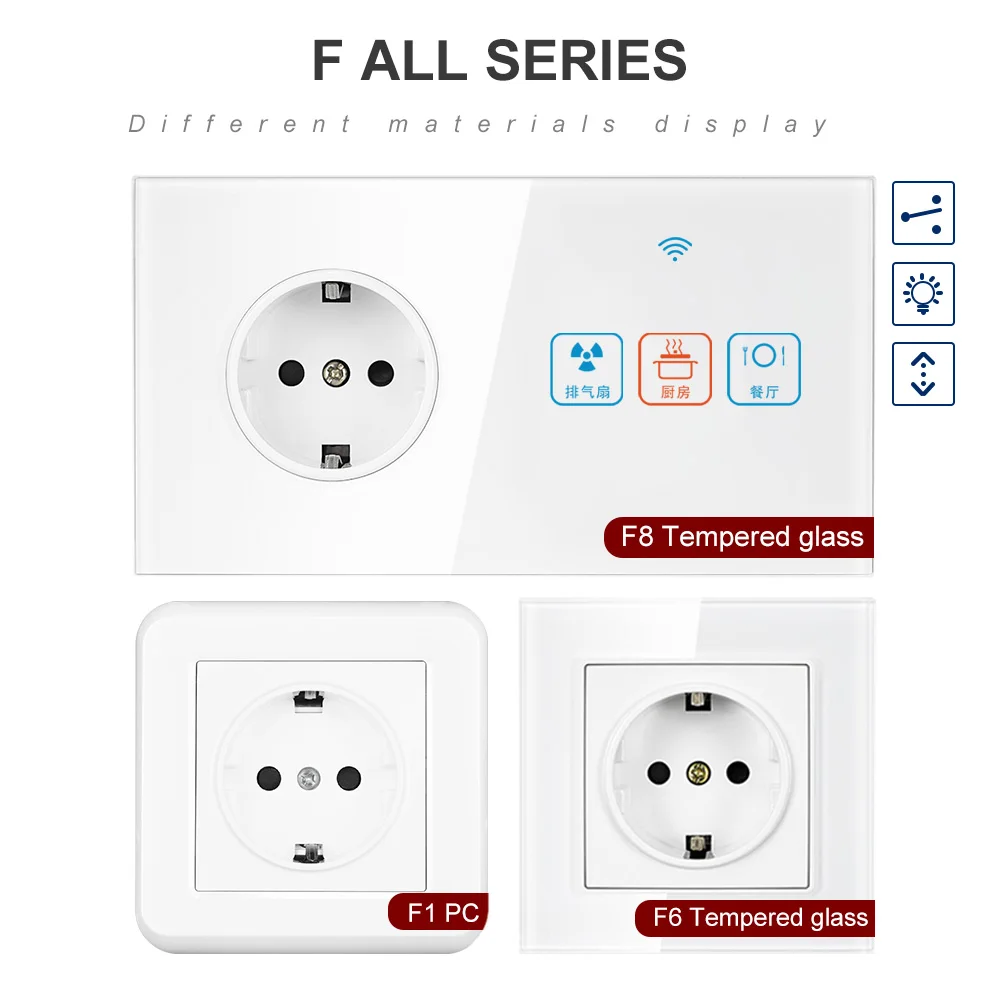 SRAN настенная розетка USB Socket 220 16A Огнеупорная панель ПК подходит для ЕС Монтажная