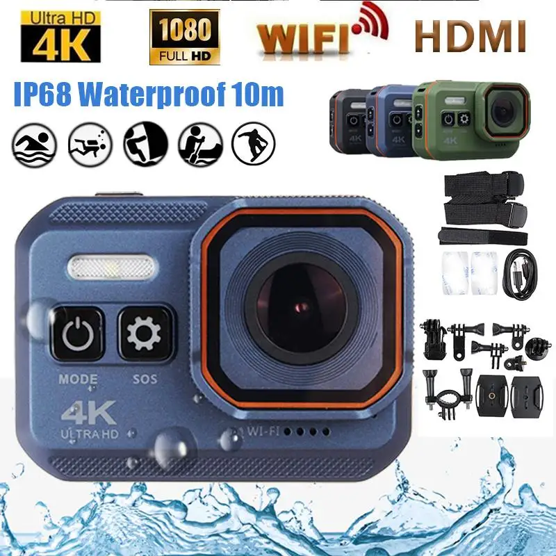 

Action Camera Ultra HD 4K / 30fps WiFi 2.0" 170D 1080p HDMI Underwater 10m Waterproof Video Outdoor Sport Diving Surfing
