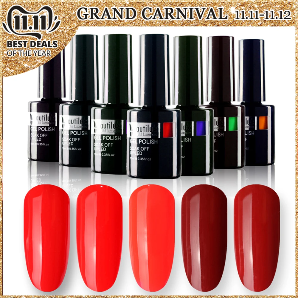 

001-120 Beautilux Soak Off UV LED High Pigment Gel Nail Polish Nails Art Gel Polish Lacquer 10ml Nail Supplies for Professionals
