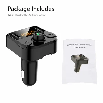 

Car Kit MP3 Player Handsfree bluetooth 5.0 FM Transmitter MP3 Player Handsfree Radio Adapter Dual USB Fast Car Charger