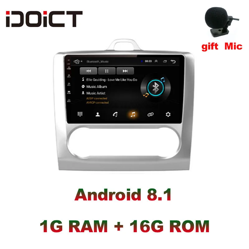 IDOICT Android 9 1 автомобильный DVD плеер GPS навигация Мультимедиа для Ford Focus радио 2005-2011
