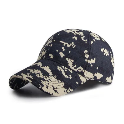 2020 camouflage baseball cap men's spring and summer outdoor sunscreen sun hat digital grid printing Korean casual female wh |