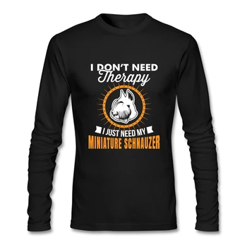 

Miniature Schnauzer Dog T Shirts Men's High Quality Tee Shirt For Teenage Long Sleeve Cotton O-neck Clothing Hip Hop Apparel