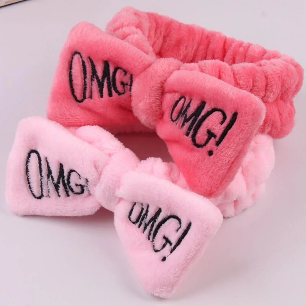 

Cute 2019 New Arrival Women Head Wrap Soft Coral Fleece Makeup Headband Washing Face Turban Bow Hairband Hair Turban Accessories
