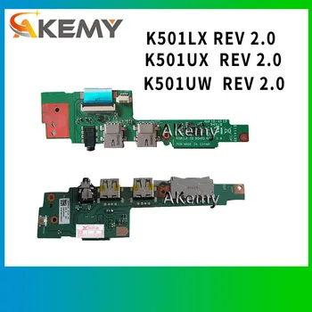 

K501UX K501LX K501UW USB IO Board For ASUS A501L K501 K501LX K501LB K501U A501U K51UXM cable Laptop Audio USB IO JACK Board