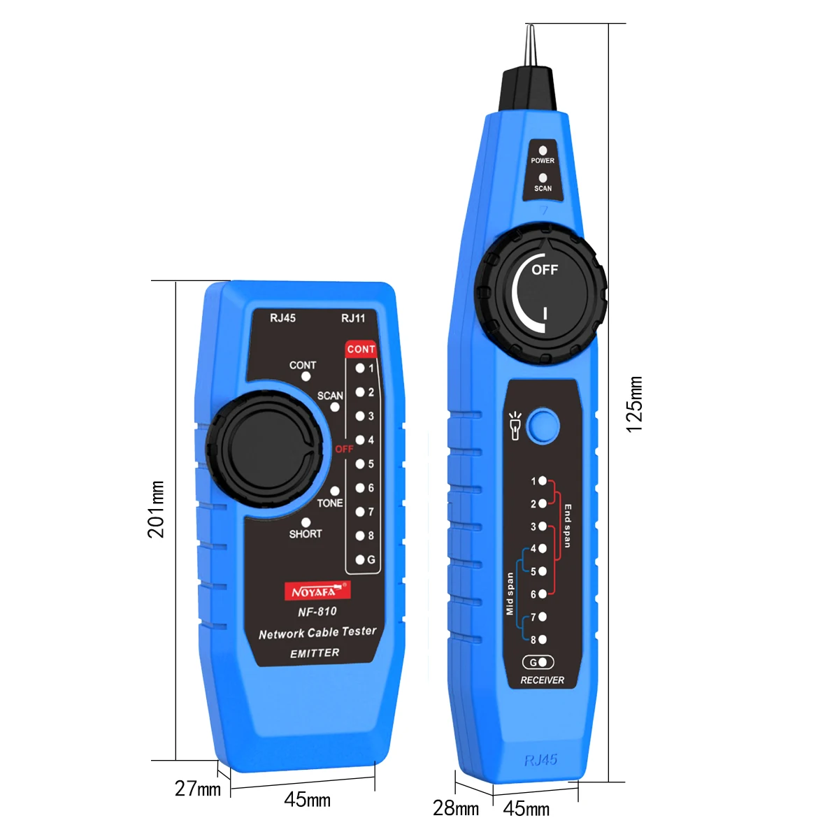Cabo de Rede Fio de Telefone Noyafa Linha Localizador Rastreador Lan Testador Detector Anti-interferência Nf-810 Cat5 Cat6 Rj45 - Image 5