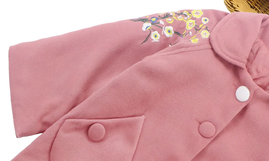 Куртка для девочек, верхняя одежда с цветочной вышивкой Модная стильная детская куртка для девочек новогодние костюмы для девочек 6, 8, 10, 12, 14 лет
