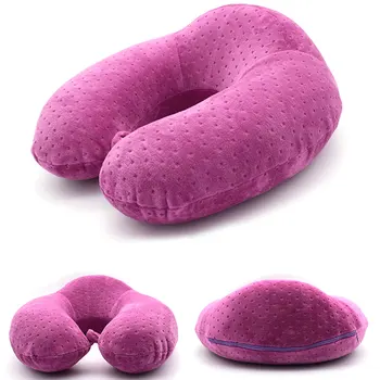 

4Colors Comfortable Pillows For Sleep Home Textile U-Shape Travel Pillow For Airplane Memory Foam Neck Pillow Travel Accessories