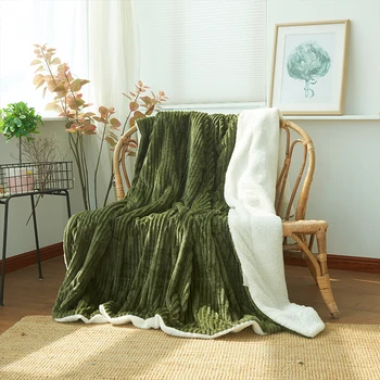

Warm Blanket Plush Solid Color Bed Covers for sofa Soft Adult Fleece Throw Blankets Flannel Bedspread for the Couch