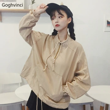 

Jackets Women Simple Solid Coat Student All-match Harajuku Trendy Womens Leisure Pockets Womens Elegant Chic Ladies Harajuku