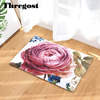 

Thregost Printed Rug for Bathroom Microfiber Mat Washing Machine Toilet Bath Mats Shower Carpet Non Slip Bathtub Rugs 40x60cm